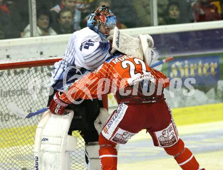 EBEL. Eishockey Bundesliga. KAC gegen Alba Volan SAPA Fehervar. MORGAN Jason (KAC), SATOSAARI Tommi (Alba Volan). Klagenfurt, am 17.1.2010.
Foto: Kuess

---
pressefotos, pressefotografie, kuess, qs, qspictures, sport, bild, bilder, bilddatenbank