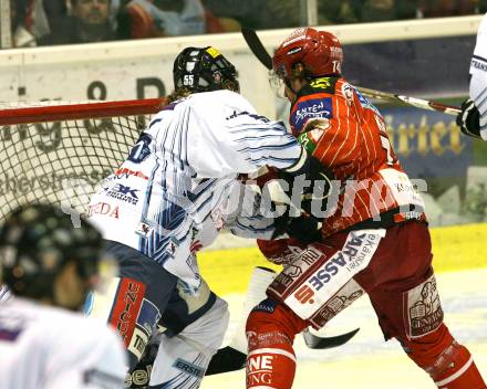 EBEL. Eishockey Bundesliga. KAC gegen Alba Volan SAPA Fehervar. KALT Dieter (KAC), BORNHAMMAR David (Alba Volan). Klagenfurt, am 17.1.2010.
Foto: Kuess

---
pressefotos, pressefotografie, kuess, qs, qspictures, sport, bild, bilder, bilddatenbank