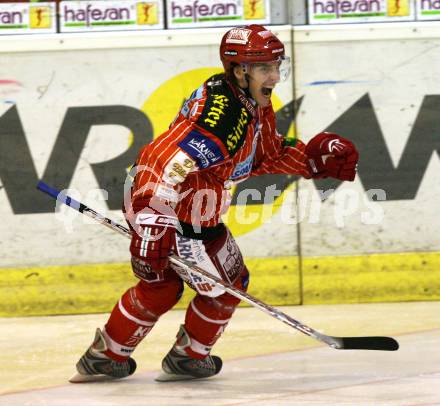 EBEL. Eishockey Bundesliga. KAC gegen Alba Volan SAPA Fehervar. Torjubel KALT Dieter (KAC). Klagenfurt, am 17.1.2010.
Foto: Kuess

---
pressefotos, pressefotografie, kuess, qs, qspictures, sport, bild, bilder, bilddatenbank