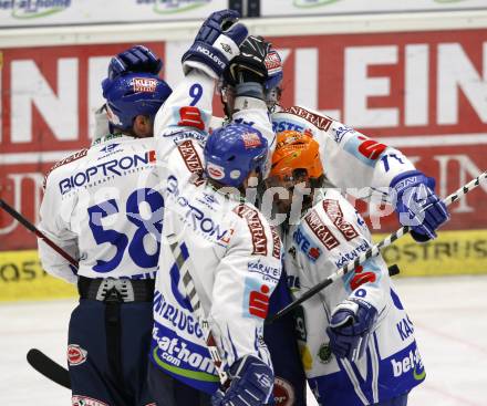 EBEL. Eishockey Bundesliga. EC Pasut VSV gegen EV Vienna Capitals.  Torjubel VSV. Villach, am 17.1.2010.
Foto: Kuess 


---
pressefotos, pressefotografie, kuess, qs, qspictures, sport, bild, bilder, bilddatenbank