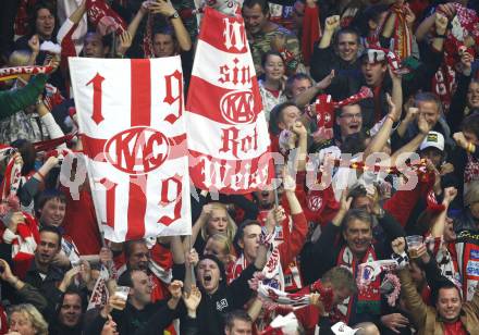 EBEL. Eishockey Bundesliga. EC Pasut VSV gegen KAC. Fans (KAC). Villach, am 11.10.2009.
Foto: Kuess 


---
pressefotos, pressefotografie, kuess, qs, qspictures, sport, bild, bilder, bilddatenbank