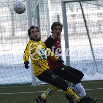 Fussball Bundesliga. Testspiel SK Austria Kaernten gegen SK St. Andrae/WAC. Wolfgang Mair (Austria Kaernten), Patrick Pfennich (St. Andrae/WAC). Klagenfurt, am 19.1.2010.
Foto: Kuess
---
pressefotos, pressefotografie, kuess, qs, qspictures, sport, bild, bilder, bilddatenbank