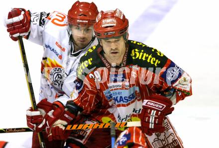 EBEL. Eishockey Bundesliga. KAC gegen HK Acroni Jesenice. Jeff Shantz, (KAC), Ales Remar (Jesenice). Klagenfurt, am 22.1.2010.
Foto: Kuess

---
pressefotos, pressefotografie, kuess, qs, qspictures, sport, bild, bilder, bilddatenbank