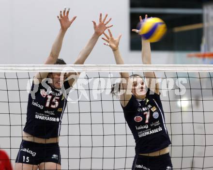 Volleyball MEVZA. ATSC Wildcats gegen Rijeka. Anna Cmaylo, Sophie Wallner (Wildcats). Klagenfurt, 23.1.2010
Foto: Kuess

---
pressefotos, pressefotografie, kuess, qs, qspictures, sport, bild, bilder, bilddatenbank