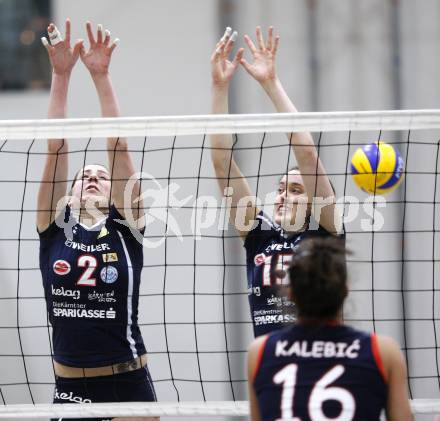 Volleyball MEVZA. ATSC Wildcats gegen Rijeka. Elisabeth Schilcher, Anna Cmaylo (Wildcats). Klagenfurt, 23.1.2010
Foto: Kuess

---
pressefotos, pressefotografie, kuess, qs, qspictures, sport, bild, bilder, bilddatenbank