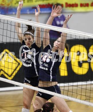 Volleyball MEVZA. ATSC Wildcats gegen Rijeka. Kristina Fabris, Samira Mauch (Wildcats). Klagenfurt, 23.1.2010
Foto: Kuess

---
pressefotos, pressefotografie, kuess, qs, qspictures, sport, bild, bilder, bilddatenbank