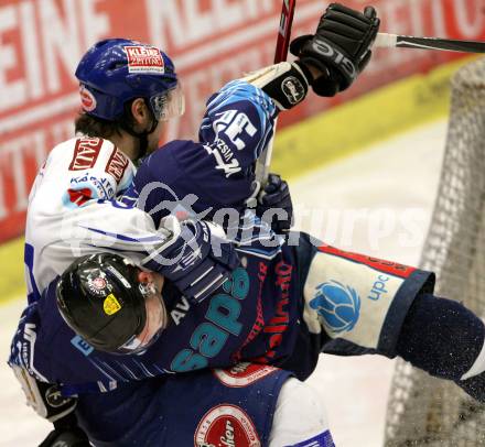 EBEL. Eishockey Bundesliga. EC Pasut VSV gegen Alba Volan SAPA Fehervar AV19.  FERLAND Jonathan (VSV), TOKAJI Viktor (Alba Volan). Villach, am 24.1.2010.
Foto: Kuess 


---
pressefotos, pressefotografie, kuess, qs, qspictures, sport, bild, bilder, bilddatenbank