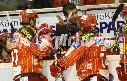 EBEL. Eishockey Bundesliga. KAC gegen EV Vienna Capitals. Trainer Many Viveiros (KAC). Klagenfurt, am 24.1.2010.
Foto: Kuess

---
pressefotos, pressefotografie, kuess, qs, qspictures, sport, bild, bilder, bilddatenbank