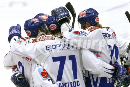 EBEL. Eishockey Bundesliga. EC Pasut VSV gegen Alba Volan SAPA Fehervar AV19.  Torjubel (VSV). Villach, am 24.1.2010.
Foto: Kuess 


---
pressefotos, pressefotografie, kuess, qs, qspictures, sport, bild, bilder, bilddatenbank