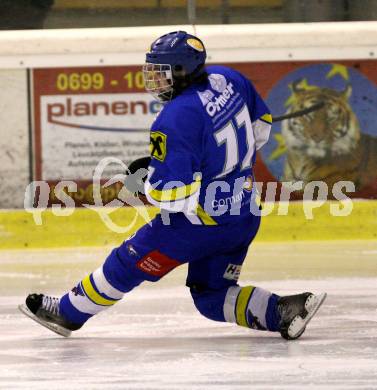 Eishockey CHL. EC Tarco Woelfe Klagenfurt gegen UEC Leisach. Patrik Brunner (Leisach). Klagenfurt, am 23.1.2010.
Foto: Kuess

---
pressefotos, pressefotografie, kuess, qs, qspictures, sport, bild, bilder, bilddatenbank