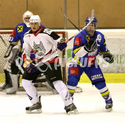 Eishockey CHL. EC Tarco Woelfe Klagenfurt gegen UEC Leisach. Reiter Daniel (Tarco), Patrik Brunner (Leisach). Klagenfurt, am 23.1.2010.
Foto: Kuess

---
pressefotos, pressefotografie, kuess, qs, qspictures, sport, bild, bilder, bilddatenbank