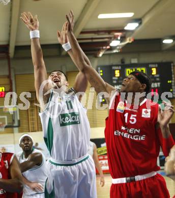 Basketball Bundesliga. Woerthersee Piraten gegen BasketClubs Vienna. Admir Aljic (Piraten), Anderson Michael  (Vienna). Klagenfurt, 24.1.2010
Foto: Kuess

---
pressefotos, pressefotografie, kuess, qs, qspictures, sport, bild, bilder, bilddatenbank