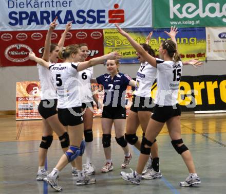 Volleyball OECup. ATSC Wildcats gegen SVS Post .  Jubel Post SV. Klagenfurt, 24.1.2010
Foto: Kuess

---
pressefotos, pressefotografie, kuess, qs, qspictures, sport, bild, bilder, bilddatenbank