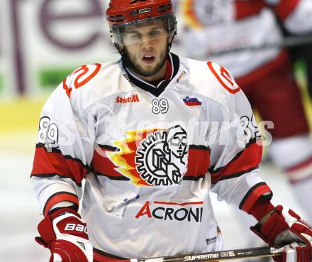 EBEL. Eishockey Bundesliga. KAC gegen HK Acroni Jesenice. Rok Ticar  (Jesenice). Klagenfurt, am 13.10.2009.
Foto: Kuess 

---
pressefotos, pressefotografie, kuess, qs, qspictures, sport, bild, bilder, bilddatenbank