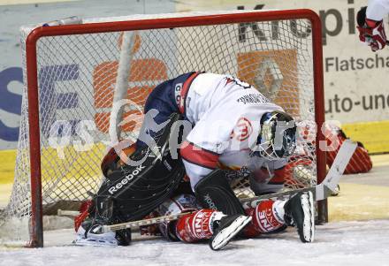 EBEL. Eishockey Bundesliga. KAC gegen HK Acroni Jesenice. Jeff Shantz (KAC), Dov Grumet-Morris  (Jesenice). Klagenfurt, am 13.10.2009.
Foto: Kuess 

---
pressefotos, pressefotografie, kuess, qs, qspictures, sport, bild, bilder, bilddatenbank