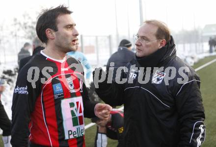 Fussball Bundesliga. Testspiel SK Austria Kaernten gegen SK St. Andrae/WAC. Marco Reich, Trainer Hans Peter Buchleitner (St. Andrae/WAC). Klagenfurt, am 19.1.2010.
Foto: Kuess
---
pressefotos, pressefotografie, kuess, qs, qspictures, sport, bild, bilder, bilddatenbank