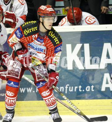 EBEL. Eishockey Bundesliga. KAC gegen HK Acroni Jesenice. Manuel Geier (KAC). Klagenfurt, am 13.10.2009.
Foto: Kuess 

---
pressefotos, pressefotografie, kuess, qs, qspictures, sport, bild, bilder, bilddatenbank