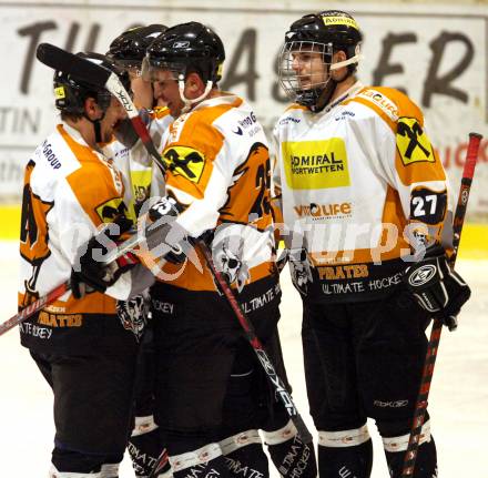 Eishockey Carinthian Hockey League. CHL. USC Velden gegen EC-SV Spittal. Torjubel (Velden). Velden, am 30.01.2010
Foto: Kuess 
---
pressefotos, pressefotografie, kuess, qs, qspictures, sport, bild, bilder, bilddatenbank