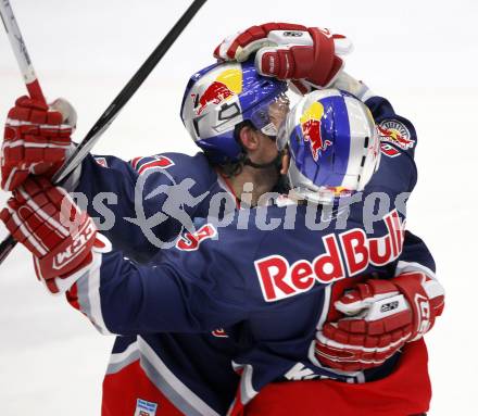 EBEL. Eishockey Bundesliga. EC Pasut VSV gegen Red Bulls Salzburg.  Torjubel Salzburg. Villach, am 31.1.2010.
Foto: Kuess 


---
pressefotos, pressefotografie, kuess, qs, qspictures, sport, bild, bilder, bilddatenbank