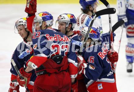 EBEL. Eishockey Bundesliga. EC Pasut VSV gegen Red Bulls Salzburg.  Torjubel Salzburg. Villach, am 31.1.2010.
Foto: Kuess 


---
pressefotos, pressefotografie, kuess, qs, qspictures, sport, bild, bilder, bilddatenbank