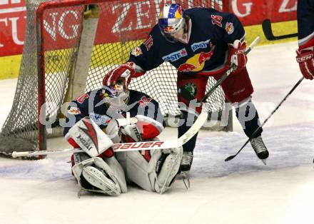 EBEL. Eishockey Bundesliga. EC Pasut VSV gegen Red Bulls Salzburg.  David Leneveu, Ryan Duncan  (Salzburg). Villach, am 31.1.2010.
Foto: Kuess 


---
pressefotos, pressefotografie, kuess, qs, qspictures, sport, bild, bilder, bilddatenbank