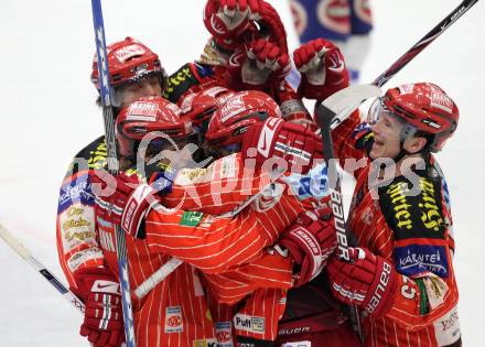 EBEL. Eishockey Bundesliga. EC Pasut VSV gegen KAC.  Torjubel KAC. Villach, am 5.2.2010.
Foto: Kuess 


---
pressefotos, pressefotografie, kuess, qs, qspictures, sport, bild, bilder, bilddatenbank