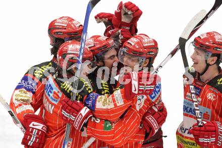 EBEL. Eishockey Bundesliga. EC Pasut VSV gegen KAC.  Torjubel KAC. Villach, am 5.2.2010.
Foto: Kuess 


---
pressefotos, pressefotografie, kuess, qs, qspictures, sport, bild, bilder, bilddatenbank