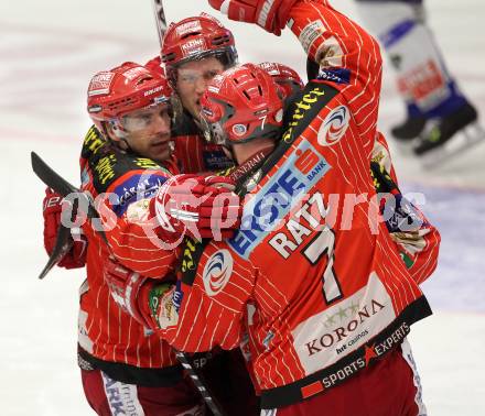 EBEL. Eishockey Bundesliga. EC Pasut VSV gegen KAC.  Torjubel KAC. Villach, am 5.2.2010.
Foto: Kuess 


---
pressefotos, pressefotografie, kuess, qs, qspictures, sport, bild, bilder, bilddatenbank