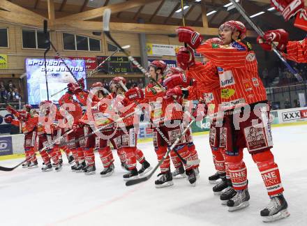 EBEL. Eishockey Bundesliga. EC Pasut VSV gegen KAC.  Jubel KAC. Villach, am 5.2.2010.
Foto: Kuess 


---
pressefotos, pressefotografie, kuess, qs, qspictures, sport, bild, bilder, bilddatenbank