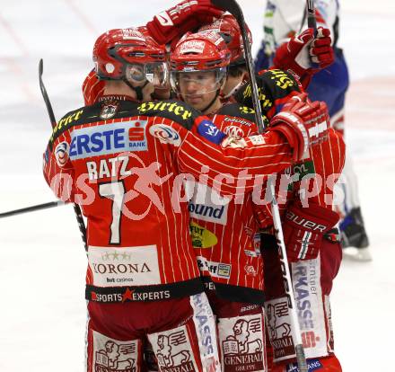 EBEL. Eishockey Bundesliga. EC Pasut VSV gegen KAC. Torjubel KAC. Villach, am 5.2.2010.
Foto: Kuess 


---
pressefotos, pressefotografie, kuess, qs, qspictures, sport, bild, bilder, bilddatenbank