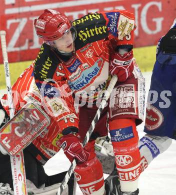 EBEL. Eishockey Bundesliga. EC Pasut VSV gegen KAC. Johannes Kirisits  (KAC). Villach, am 5.2.2010.
Foto: Kuess 


---
pressefotos, pressefotografie, kuess, qs, qspictures, sport, bild, bilder, bilddatenbank