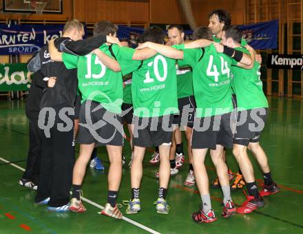 Handball Bundesliga. HC Kelag Kaernten gegen Sportunion Edelweiss Linz. Jubel  (HCK). Klagenfurt, am 6.2.2010.
Foto: Kuess
---
pressefotos, pressefotografie, kuess, qs, qspictures, sport, bild, bilder, bilddatenbank