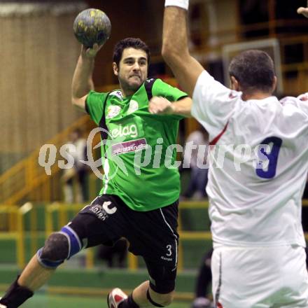 Handball Bundesliga. HC Kelag Kaernten gegen Sportunion Edelweiss Linz. Josef Sourek  (HCK). Klagenfurt, am 6.2.2010.
Foto: Kuess
---
pressefotos, pressefotografie, kuess, qs, qspictures, sport, bild, bilder, bilddatenbank