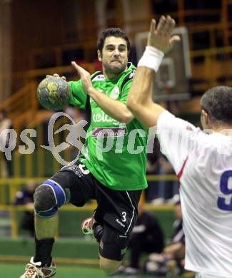 Handball Bundesliga. HC Kelag Kaernten gegen Sportunion Edelweiss Linz. Josef Sourek  (HCK). Klagenfurt, am 6.2.2010.
Foto: Kuess
---
pressefotos, pressefotografie, kuess, qs, qspictures, sport, bild, bilder, bilddatenbank