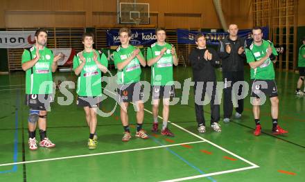 Handball Bundesliga. HC Kelag Kaernten gegen Sportunion Edelweiss Linz. Jubel  (HCK). Klagenfurt, am 6.2.2010.
Foto: Kuess
---
pressefotos, pressefotografie, kuess, qs, qspictures, sport, bild, bilder, bilddatenbank