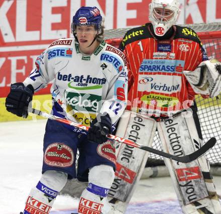 EBEL. Eishockey Bundesliga. EC Pasut VSV gegen KAC. Michael Raffl (VSV). Villach, am 5.2.2010.
Foto: Kuess 


---
pressefotos, pressefotografie, kuess, qs, qspictures, sport, bild, bilder, bilddatenbank