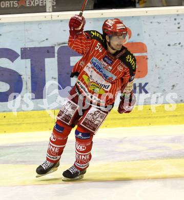 EBEL. Eishockey Bundesliga. KAC gegen EHC LIWEST Linz. Jubel Andrew Schneider (KAC). Klagenfurt, am 7.2.2010.
Foto: Kuess

---
pressefotos, pressefotografie, kuess, qs, qspictures, sport, bild, bilder, bilddatenbank