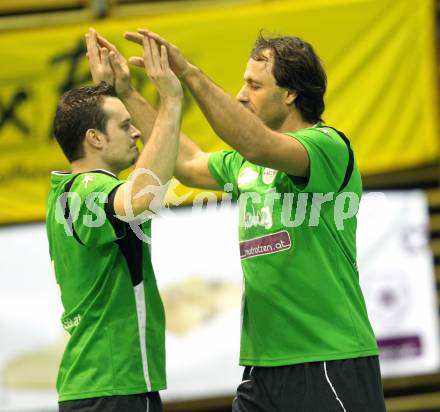 Handball Bundesliga. HC Kelag Kaernten gegen Sportunion Edelweiss Linz. Patrick Jochum, Branko Bedekovic (HCK). Klagenfurt, am 6.2.2010.
Foto: Kuess
---
pressefotos, pressefotografie, kuess, qs, qspictures, sport, bild, bilder, bilddatenbank