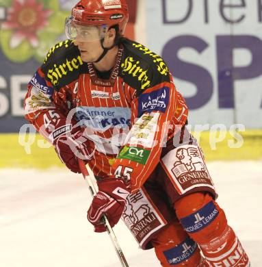 EBEL. Eishockey Bundesliga. KAC gegen EHC LIWEST Linz. David Schuller (KAC). Klagenfurt, am 7.2.2010.
Foto: Kuess

---
pressefotos, pressefotografie, kuess, qs, qspictures, sport, bild, bilder, bilddatenbank