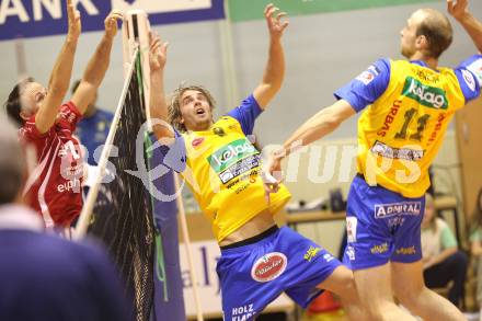 Volleyball GM Capital Challenge Cup. SK Aich/Dob (AUT) gegen VC Euphony Asse-Lennik (BEL).  Michael Leeb, Martin Bencic (Aich/Dob). Prevalje, 11.2.2010. 
Foto: Kuess

---
pressefotos, pressefotografie, kuess, qs, qspictures, sport, bild, bilder, bilddatenbank