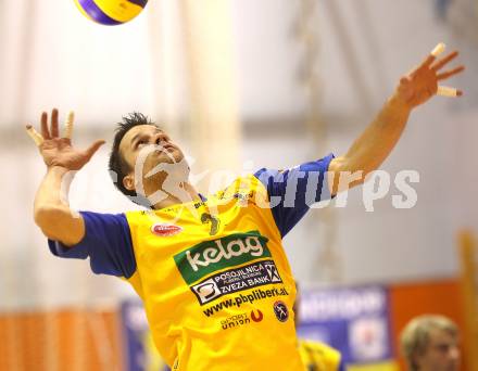 Volleyball GM Capital Challenge Cup. SK Aich/Dob (AUT) gegen VC Euphony Asse-Lennik (Belgien).  KOSL Miha (Aich/Dob). Prevalje, 11.2.2010. 
Foto: Kuess

---
pressefotos, pressefotografie, kuess, qs, qspictures, sport, bild, bilder, bilddatenbank