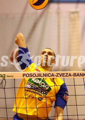 Volleyball GM Capital Challenge Cup. SK Aich/Dob (AUT) gegen VC Euphony Asse-Lennik (BEL).  KENDEROV Ivo (Aich/Dob). Prevalje, 11.2.2010. 
Foto: Kuess

---
pressefotos, pressefotografie, kuess, qs, qspictures, sport, bild, bilder, bilddatenbank