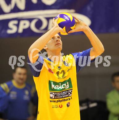 Volleyball GM Capital Challenge Cup. SK Aich/Dob (AUT) gegen VC Euphony Asse-Lennik (BEL).  Milan Bencz (Aich/Dob). Prevalje, 11.2.2010. 
Foto: Kuess

---
pressefotos, pressefotografie, kuess, qs, qspictures, sport, bild, bilder, bilddatenbank