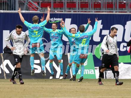 Fussball. Tipp3-Bundesliga. SK Austria Kaernten gegen SK Puntigamer Sturm Graz. Torjubel Graz. Klagenfurt, 14.2.2010.
Foto: Kuess 

---
pressefotos, pressefotografie, kuess, qs, qspictures, sport, bild, bilder, bilddatenbank