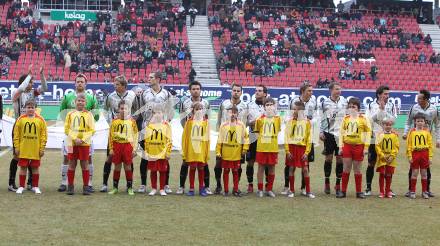 Fussball. Tipp3-Bundesliga. SK Austria Kaernten gegen SK Puntigamer Sturm Graz. Jocelyn Blanchard, Andreas Schranz, Thomas Hinum, Daniel Gramann, Luka Elsner, Leonhard Kaufmann, Wolfgang Mair, Stefan Hierlaender, Thomas Riedl, Fernando Troyansky, Matthias Dollinger (Austria Kaernten). Klagenfurt, 14.2.2010.
Foto: Kuess 

---
pressefotos, pressefotografie, kuess, qs, qspictures, sport, bild, bilder, bilddatenbank