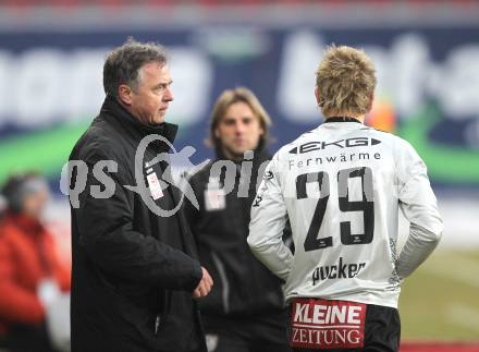 Fussball. Tipp3-Bundesliga. SK Austria Kaernten gegen SK Puntigamer Sturm Graz. Trainer Joze Prelogar (Austria Kaernten). Klagenfurt, 14.2.2010.
Foto: Kuess 

---
pressefotos, pressefotografie, kuess, qs, qspictures, sport, bild, bilder, bilddatenbank