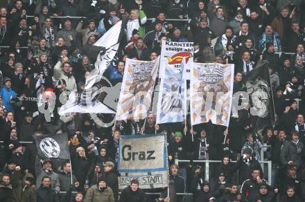 Fussball. Tipp3-Bundesliga. SK Austria Kaernten gegen SK Puntigamer Sturm Graz. Fans (Graz). Klagenfurt, 14.2.2010.
Foto: Kuess 

---
pressefotos, pressefotografie, kuess, qs, qspictures, sport, bild, bilder, bilddatenbank