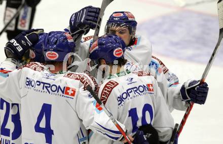 EBEL. Eishockey Bundesliga. EC Pasut VSV gegen EHC LIWEST Linz.  Torjubel VSV. Villach, am 19.2.2010.
Foto: Kuess 


---
pressefotos, pressefotografie, kuess, qs, qspictures, sport, bild, bilder, bilddatenbank