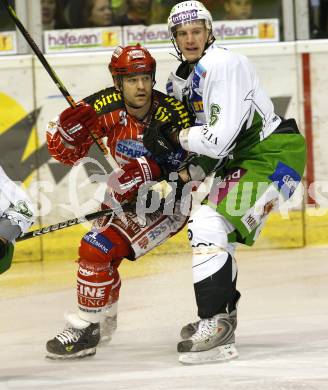 EBEL. Eishockey Bundesliga. KAC gegen HDD TILIA Olimpija Ljubljana. SHANTZ Jeffery (KAC), GROZNIK Bostjan (Laibach). Klagenfurt, am 19.2.2010.
Foto: Kuess

---
pressefotos, pressefotografie, kuess, qs, qspictures, sport, bild, bilder, bilddatenbank