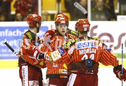 EBEL. Eishockey Bundesliga. KAC gegen HDD TILIA Olimpija Ljubljana. Torjubel KAC. Klagenfurt, am 19.2.2010.
Foto: Kuess

---
pressefotos, pressefotografie, kuess, qs, qspictures, sport, bild, bilder, bilddatenbank